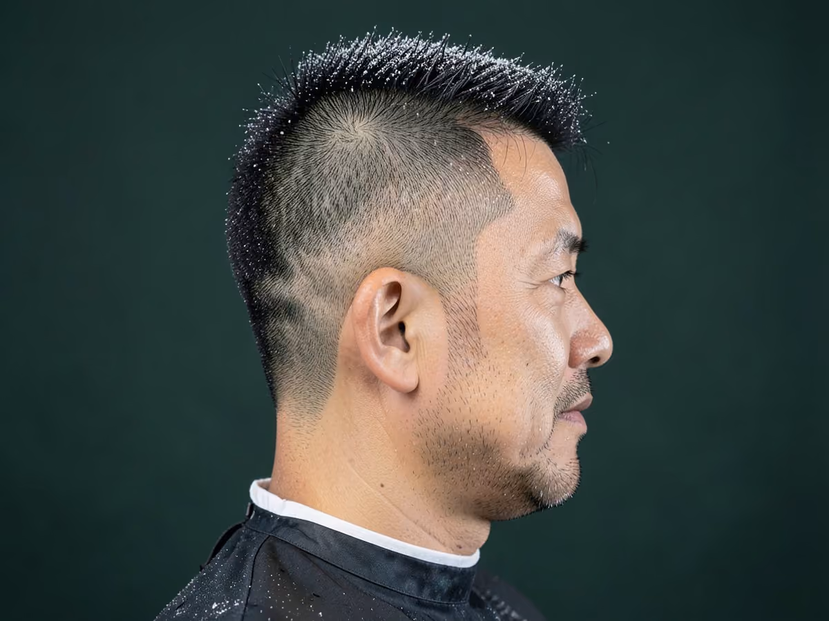 Man with a surfer crew cut