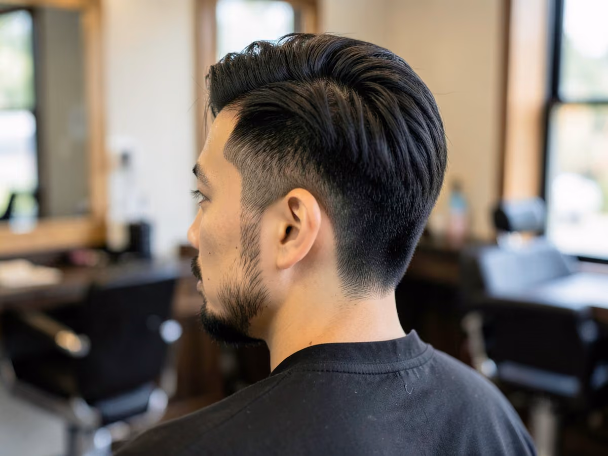 Man with a surfer hair for oval faces