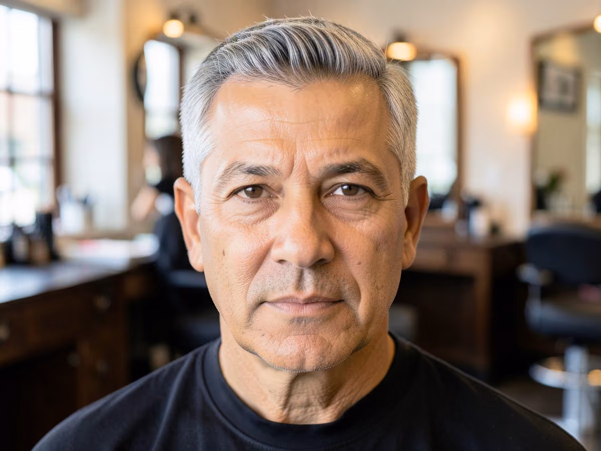 Man with a surfer hair for round faces