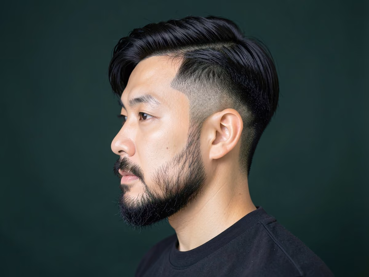 Man with a surfer hair with low taper