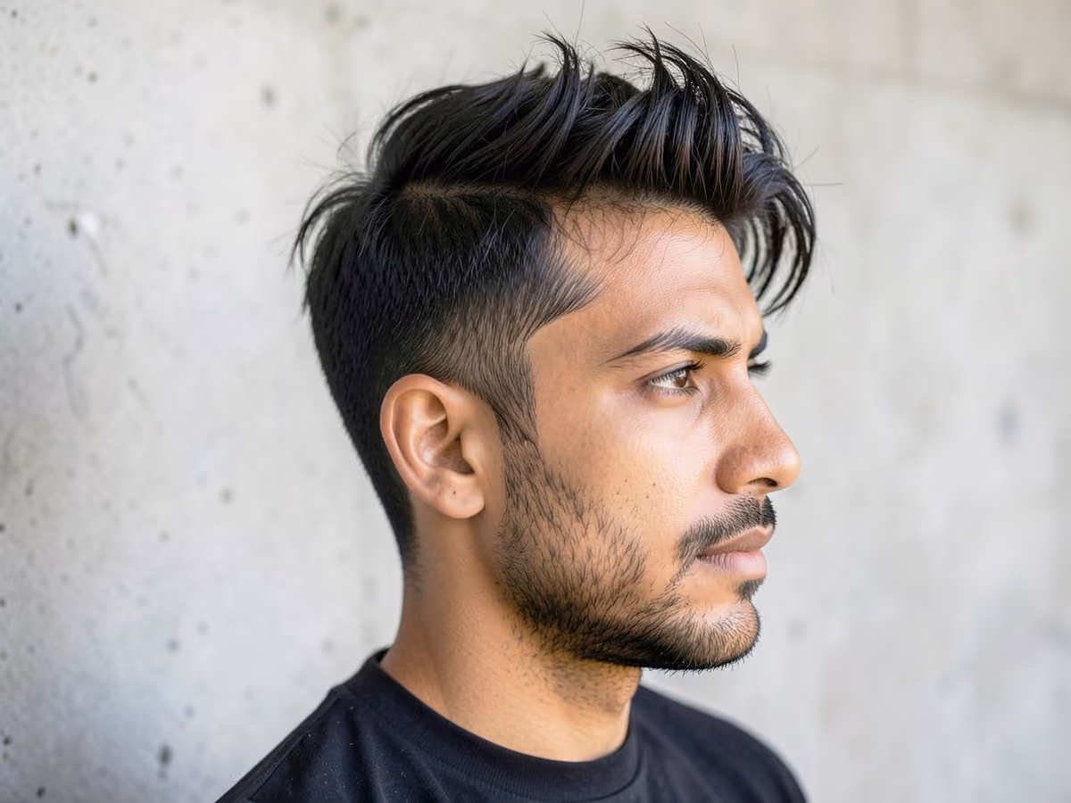 Man with a surfer quiff