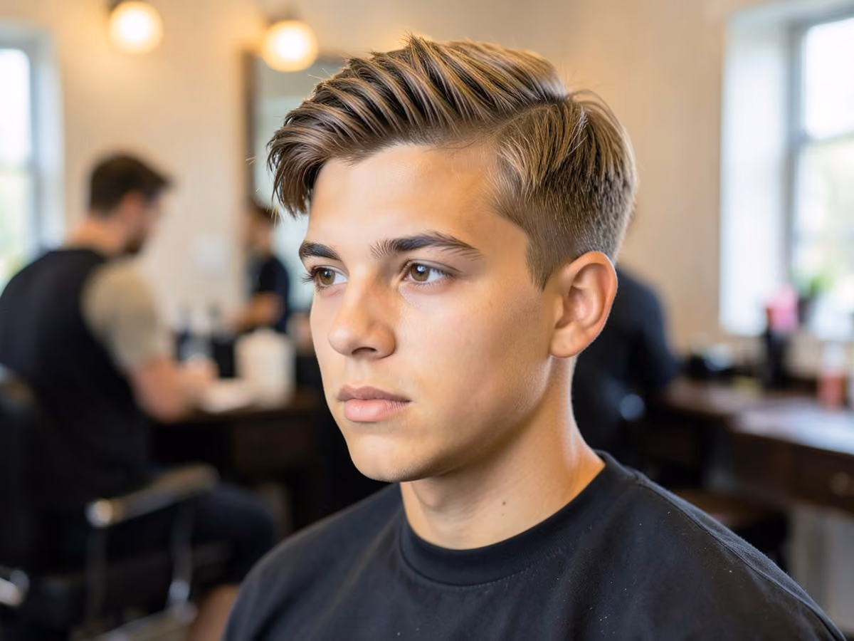 Man with a teen surfer hair