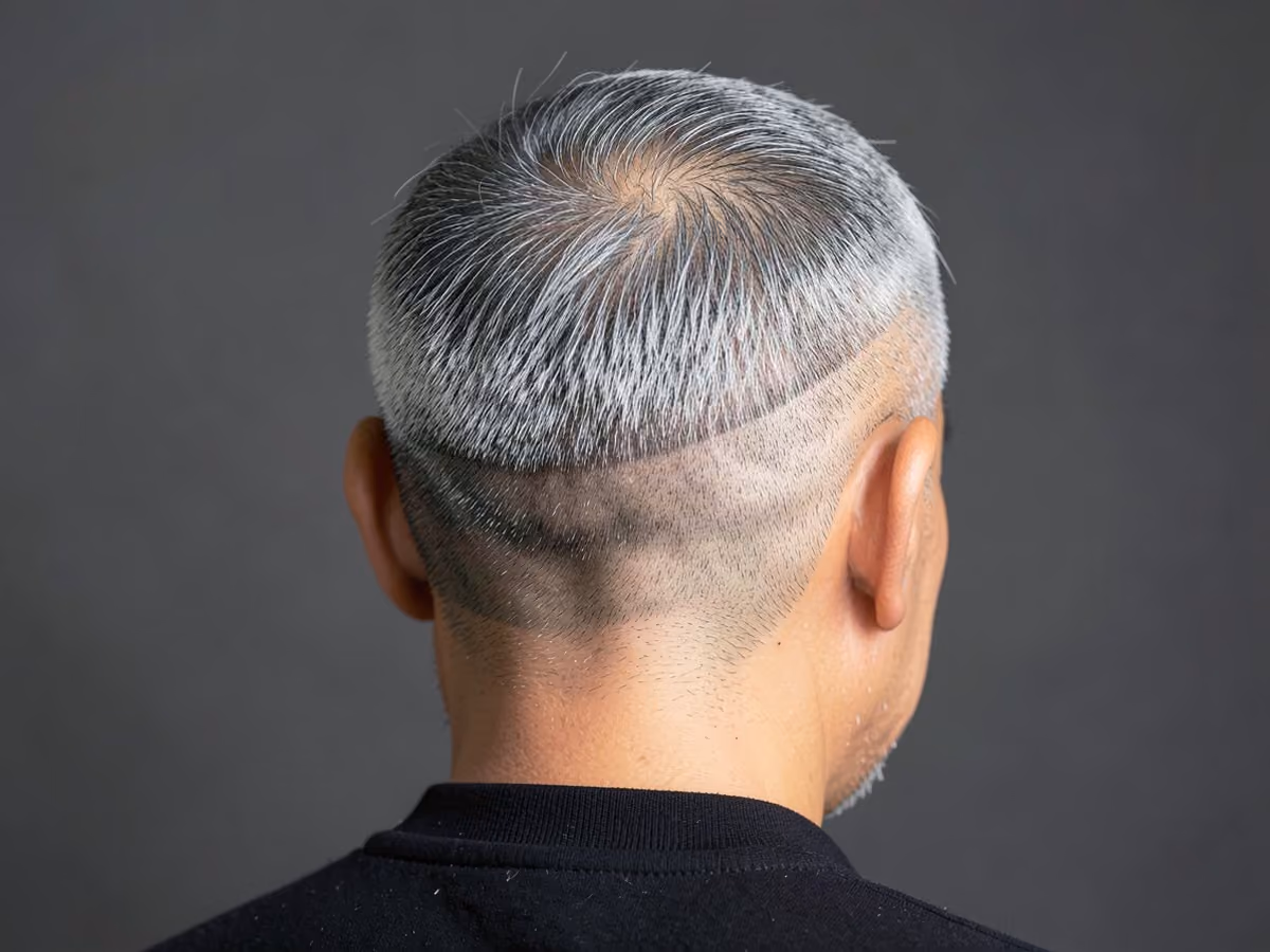 Man with a takuache drop fade