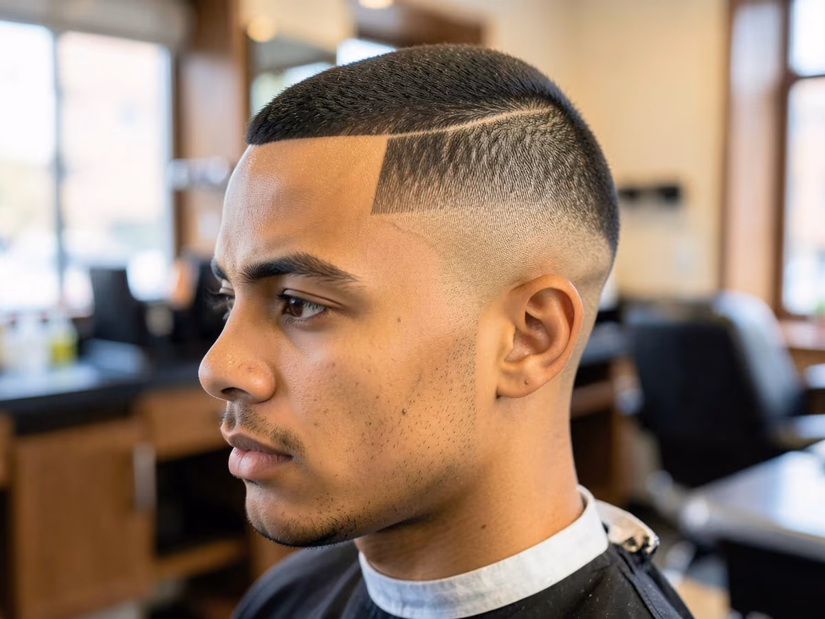 Man with a tape up with hard part