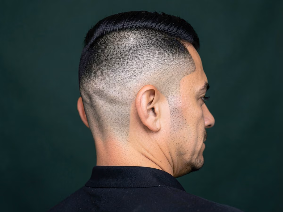 Man with a high taper vs high fade