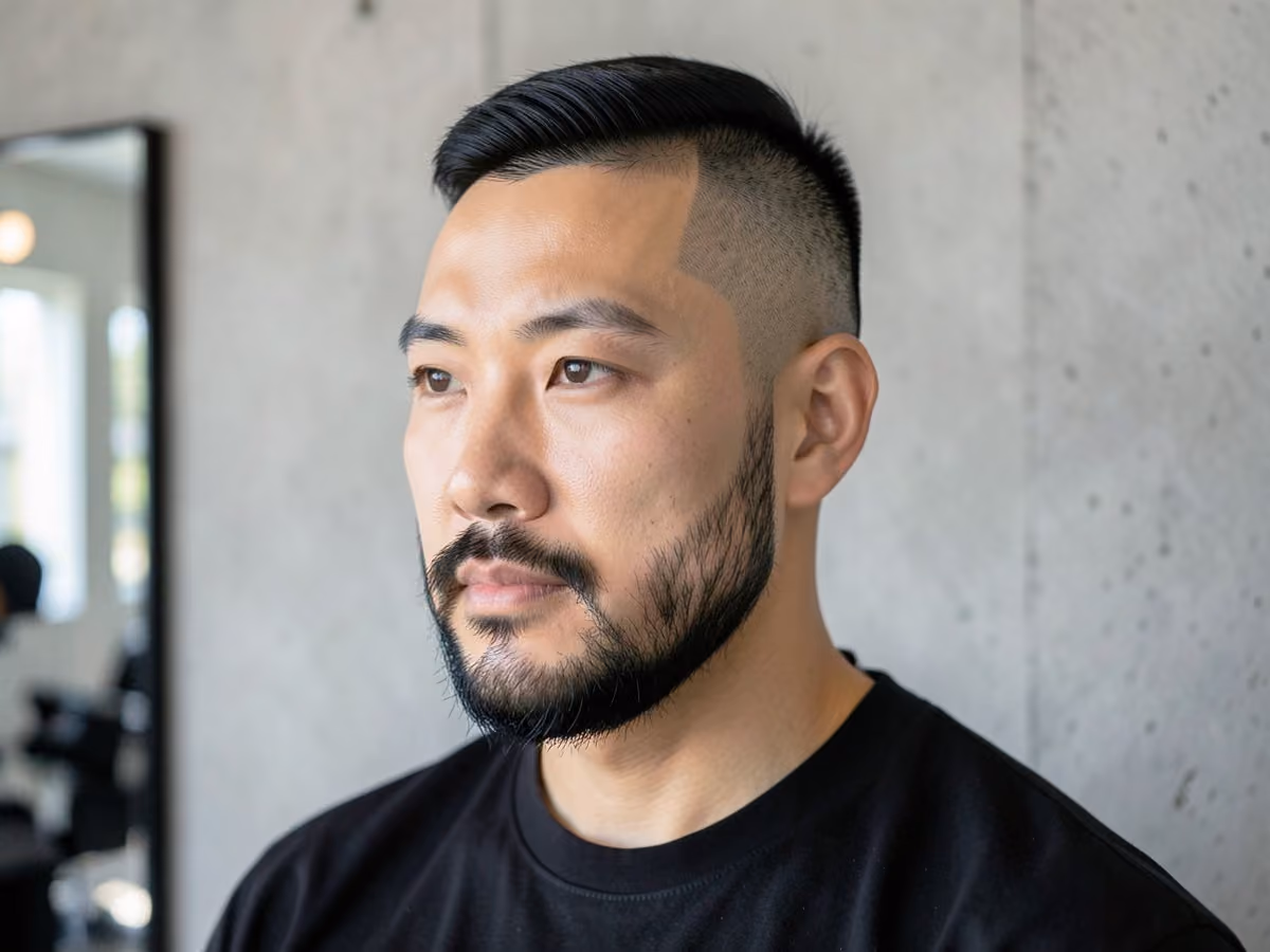 Man with a taper vs fade with beard