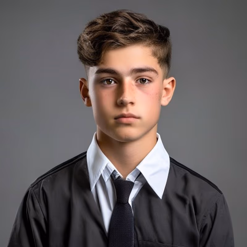 Back-to-School Cut hairstyle for men 2026 — Teenage Guys Haircuts variation, best for Smart, tidy, dress-code-friendly, modern barbering by Master Stylist Jessica Hamilton