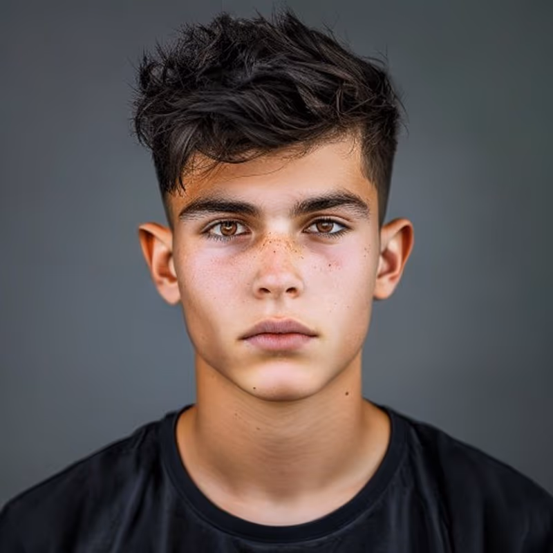 Burst Fade hairstyle for men 2026 — Teenage Guys Haircuts variation, best for Trendy curved-fade contrast, modern barbering by Master Stylist Jessica Hamilton