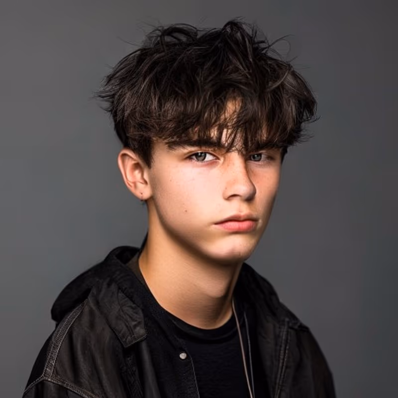 Wolf Cut hairstyle for men 2026 — Teenage Guys Haircuts variation, best for Shaggy, trendy, individual, modern barbering by Master Stylist Jessica Hamilton