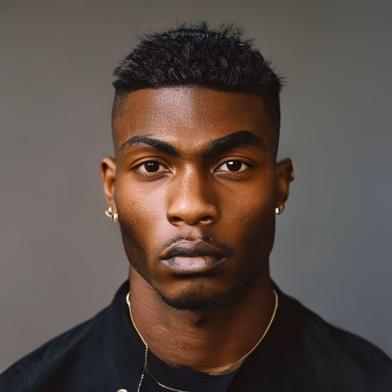 Brooklyn Fade hairstyle for men 2026 — Temple Fade variation, best for Retro 90s statement looks, modern barbering by Master Stylist Jessica Hamilton