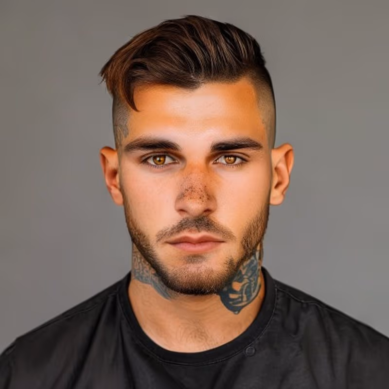 Temple Fade Textured Crop hairstyle for men 2026 — Temple Fade variation, best for A modern, low-effort look, modern barbering by Master Stylist Jessica Hamilton