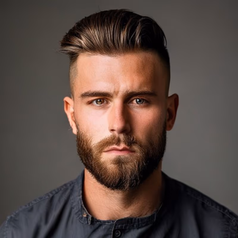 Temple Fade Thick Hair hairstyle for men 2026 — Temple Fade variation, best for Thick, dense hair, modern barbering by Master Stylist Jessica Hamilton