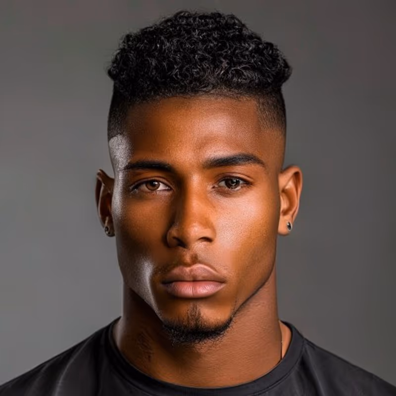 Temple Fade with 360 Waves hairstyle for men 2026 — Temple Fade variation, best for Wavers; coarse coily hair, modern barbering by Master Stylist Jessica Hamilton