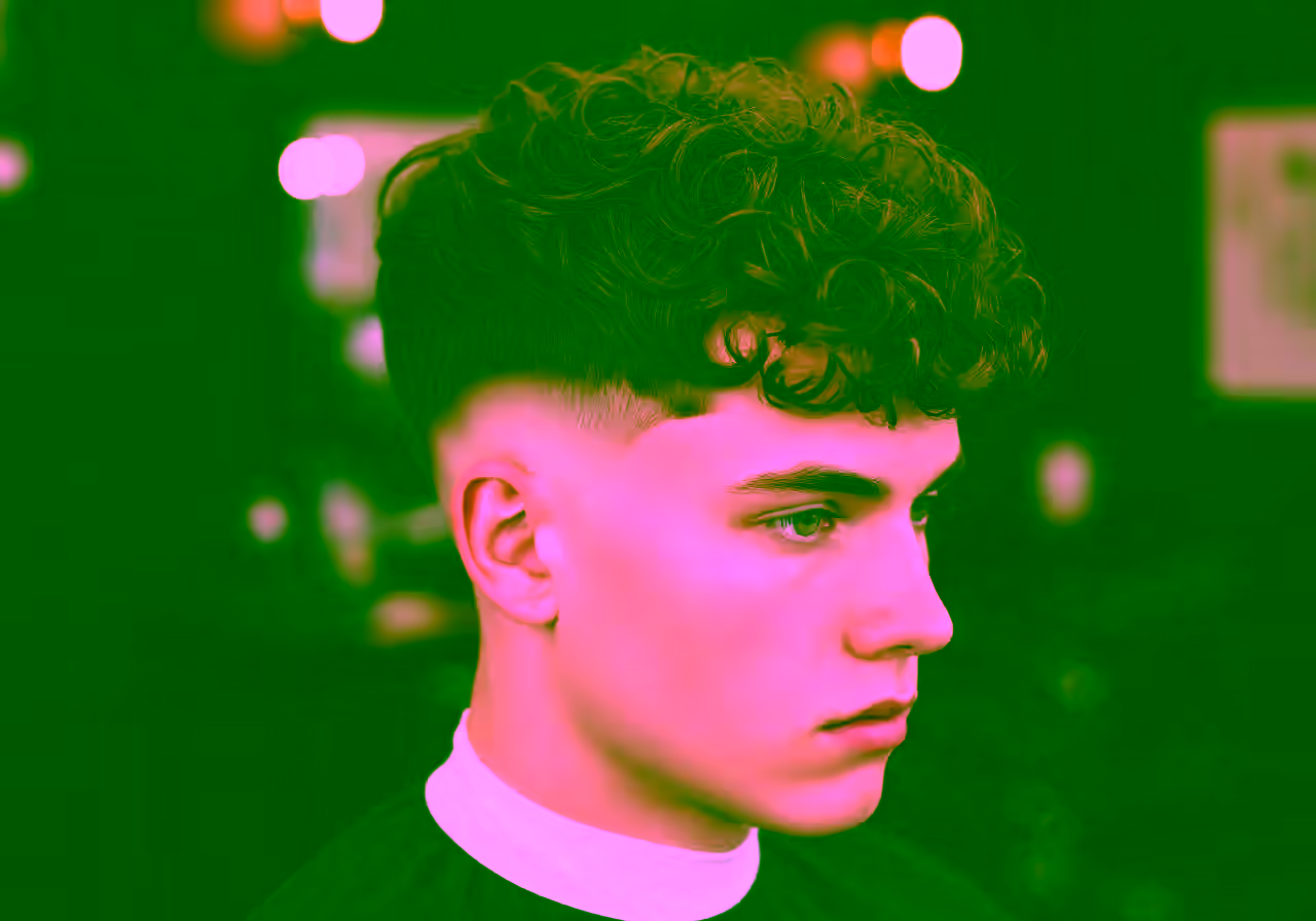 Curly Textured Crop hairstyle for men 2026 — textured crop variation, best for round/oval faces + 3a–4c curls, modern barbering by Master Stylist Jessica Hamilton