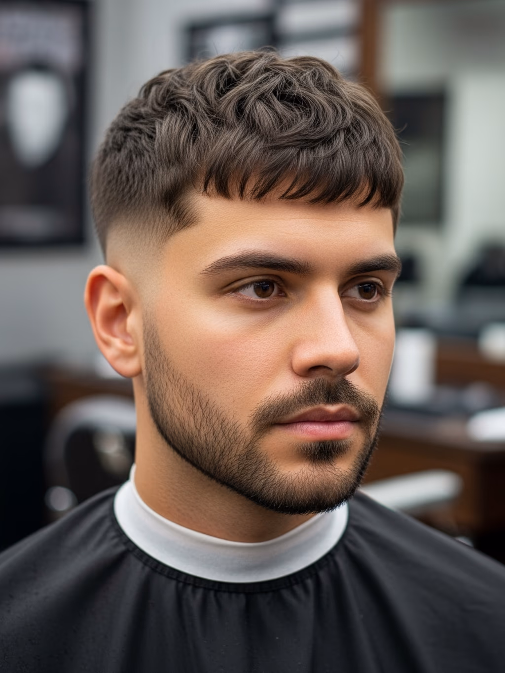 Classic Textured Fringe hairstyle for men 2026 — textured fringe variation, best for oval and oblong faces, modern barbering by Master Stylist Jessica Hamilton