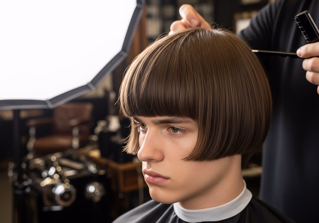 Thick Hair Haircuts for Men 2026 - Horizontal Layered Fringe