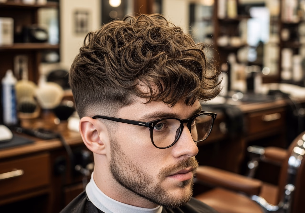 Thick Hair Haircuts for Men 2026 - Messy Textured Fringe
