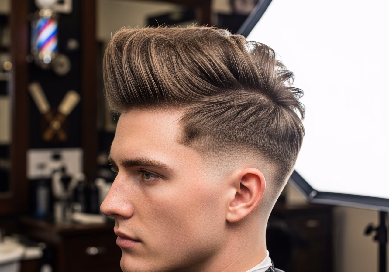 Thick Hair Haircuts for Men 2026 - Textured Quiff with Heavy Layering