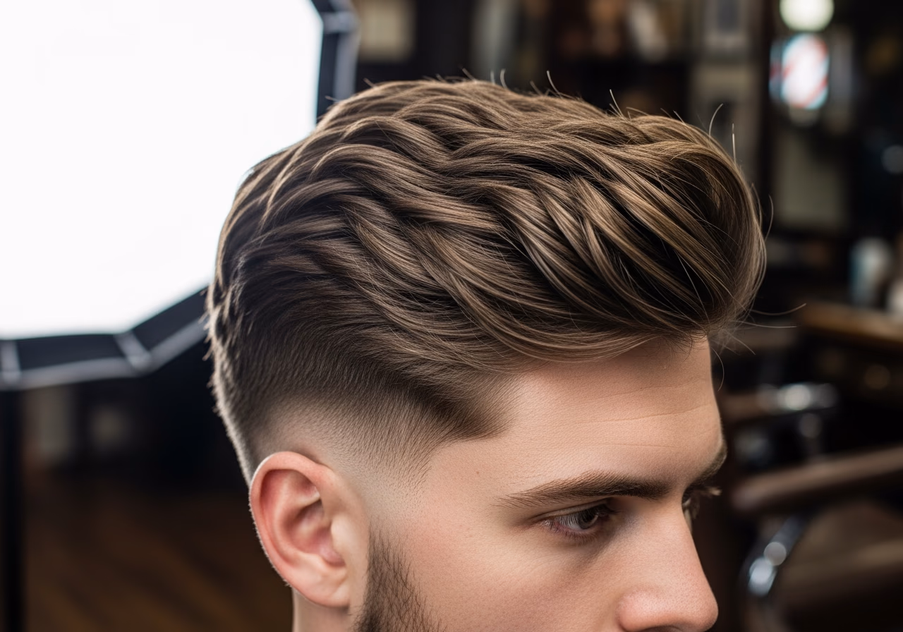 Thick Hair Haircuts for Men 2026 - Voluminous Side Swept Layers