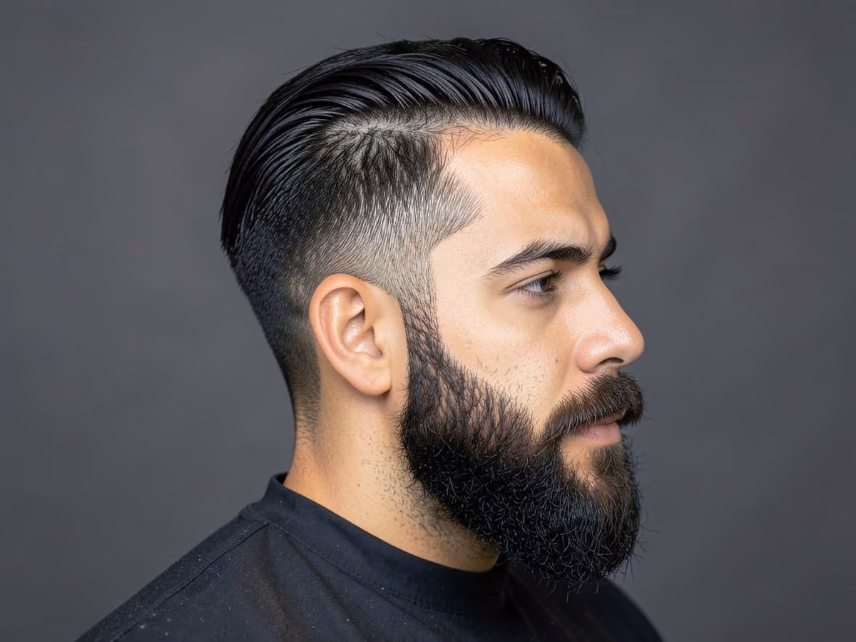 Man with a brush back for fine hair