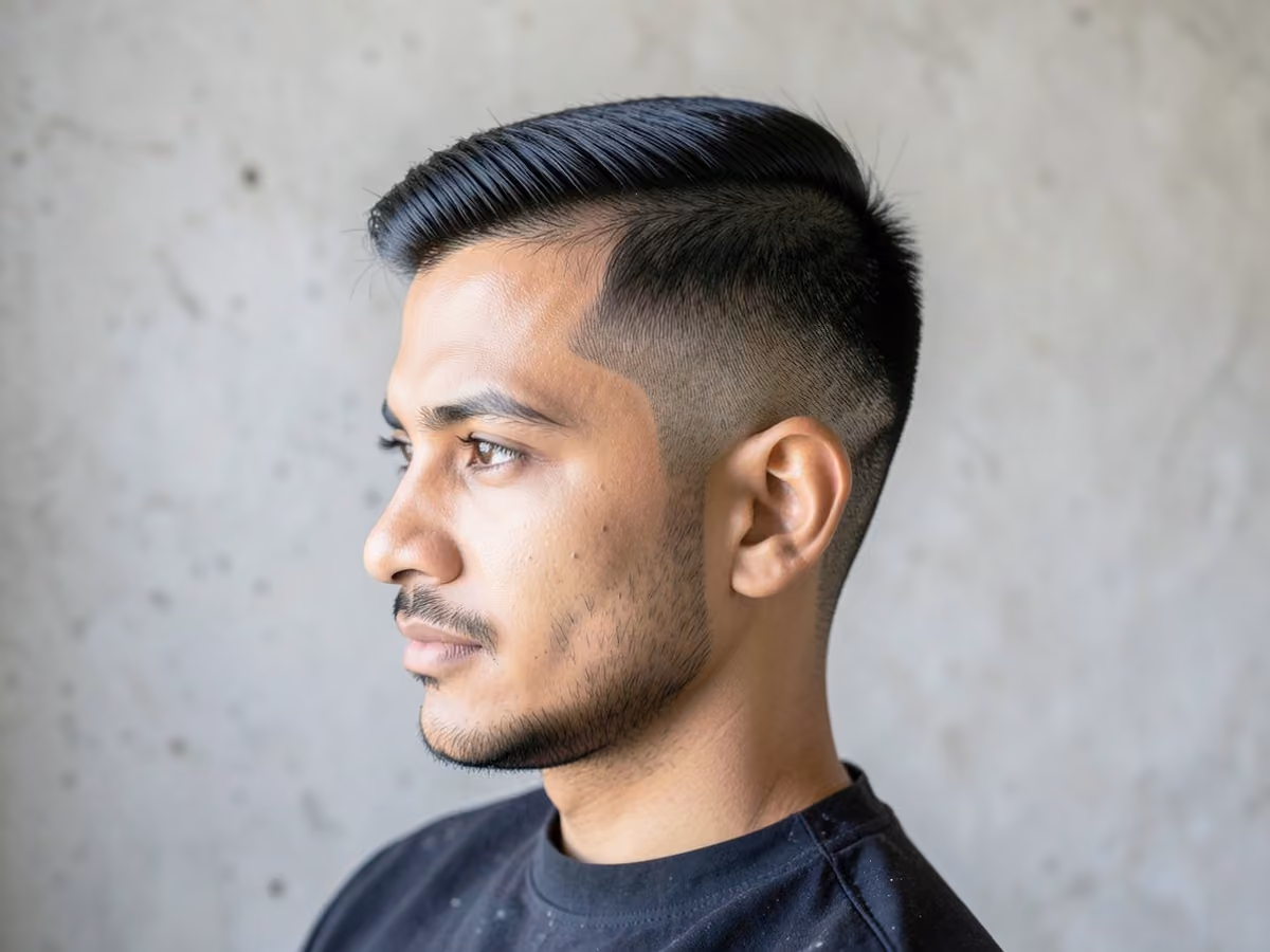 Man with a fine straight hair haircut