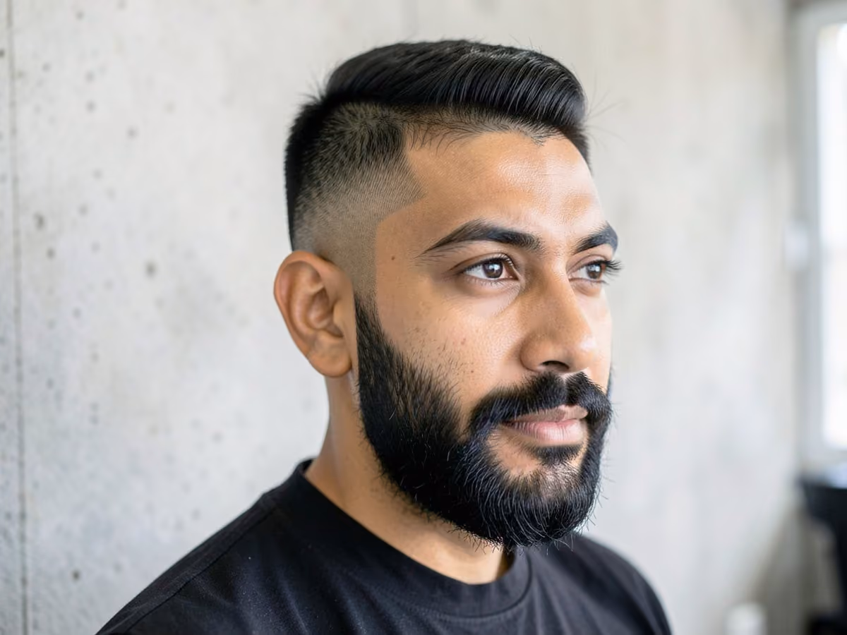 Man with a high fade for thin hair
