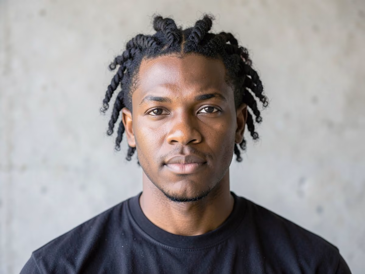Man with a marley twists haircut