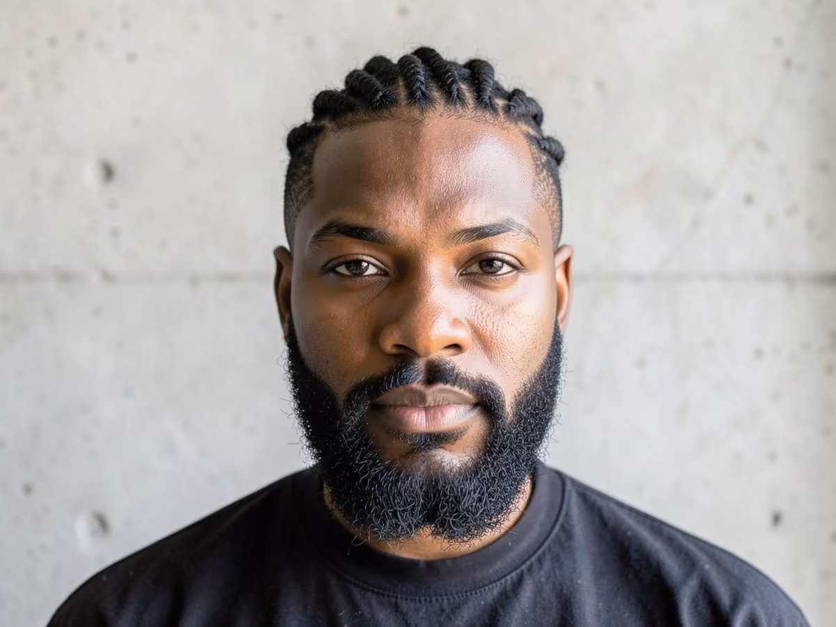 Man with a mini twists haircut