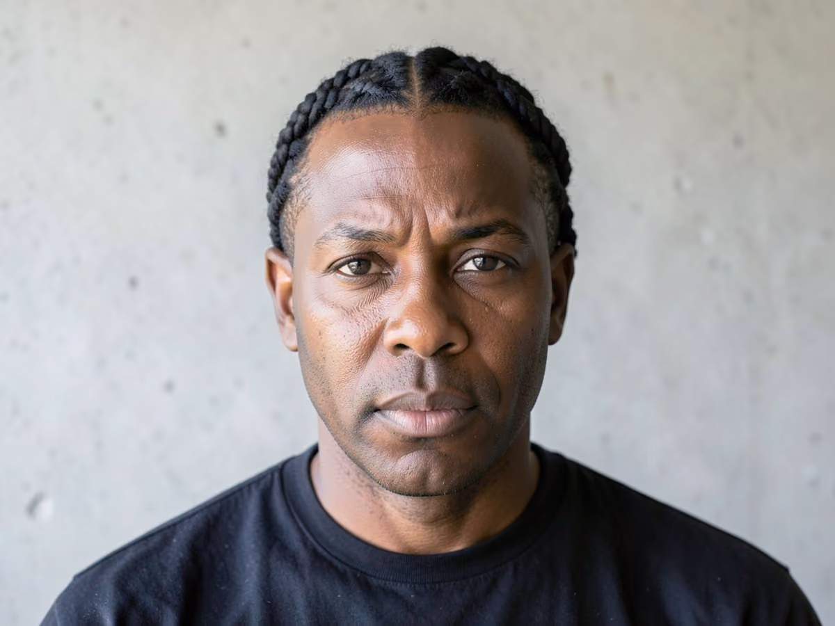 Man with a rope twists haircut