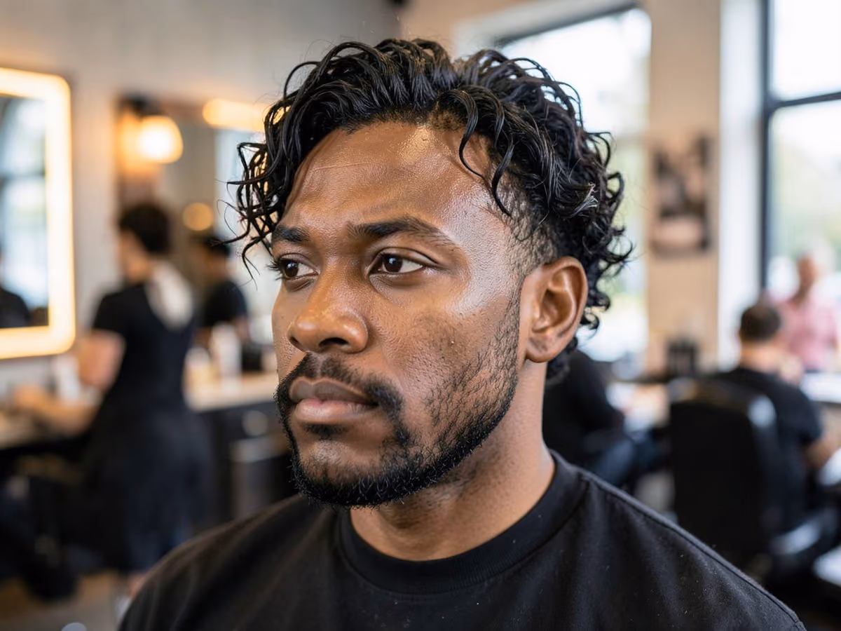 Man with a twists on wavy hair