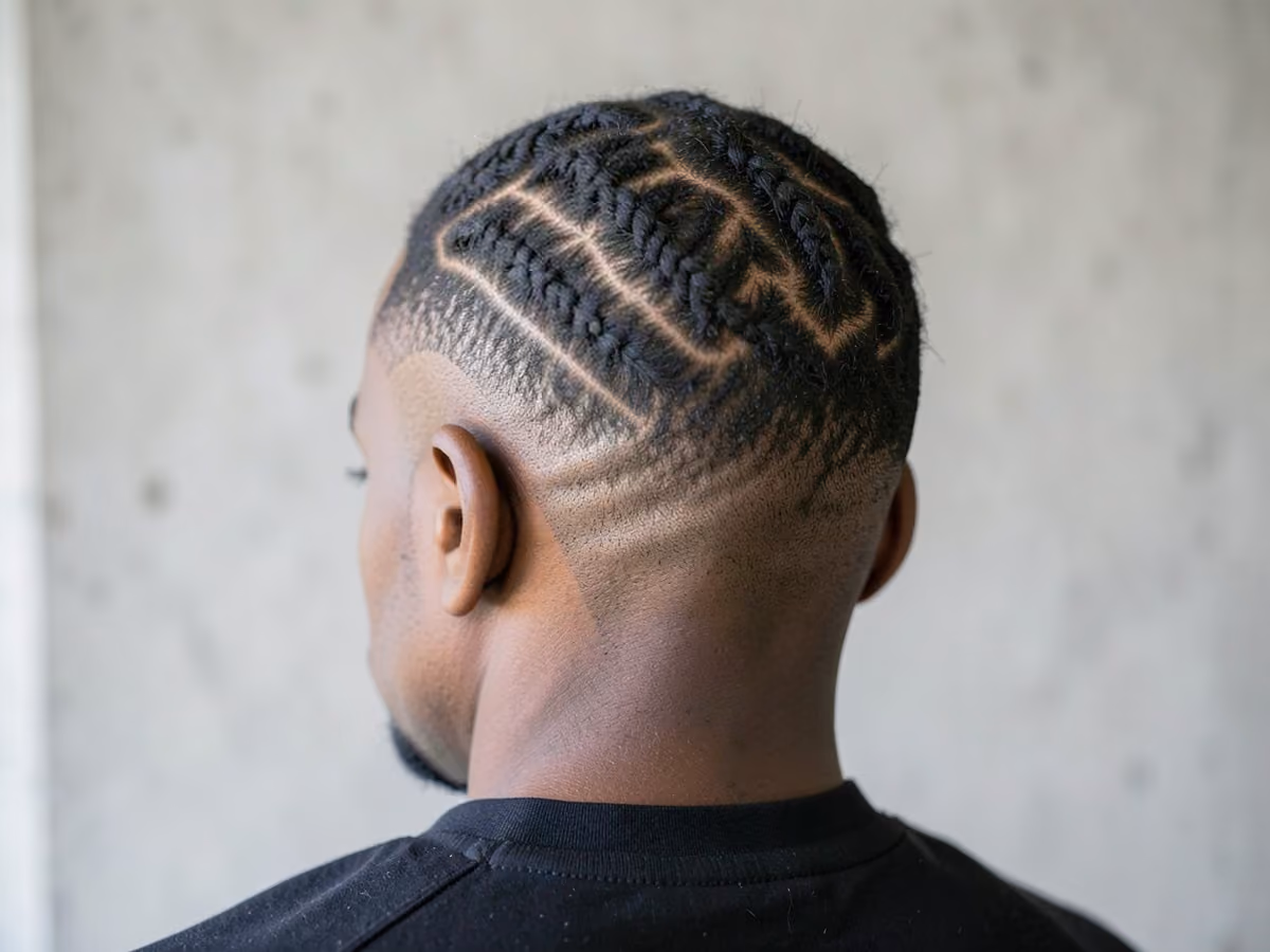 Man with a twists with drop fade
