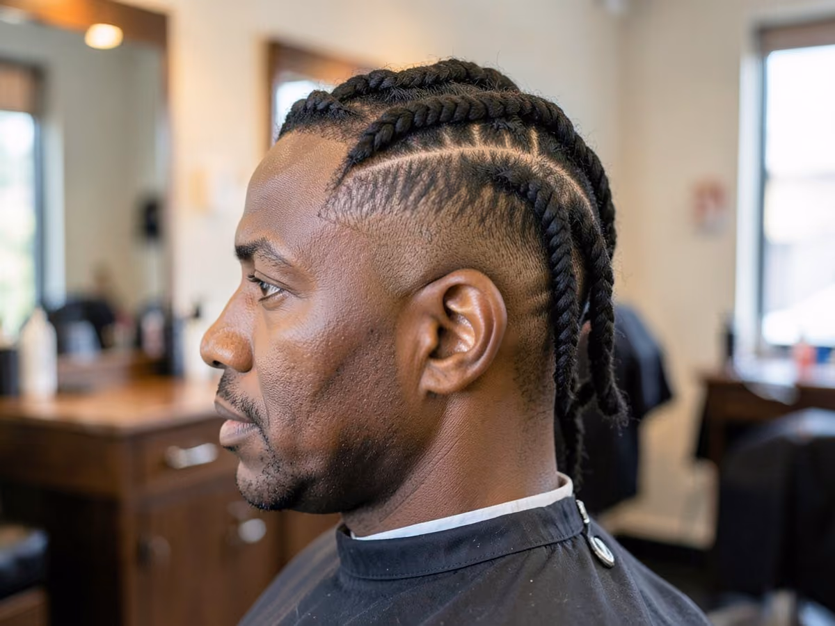 Man with a twists with side part