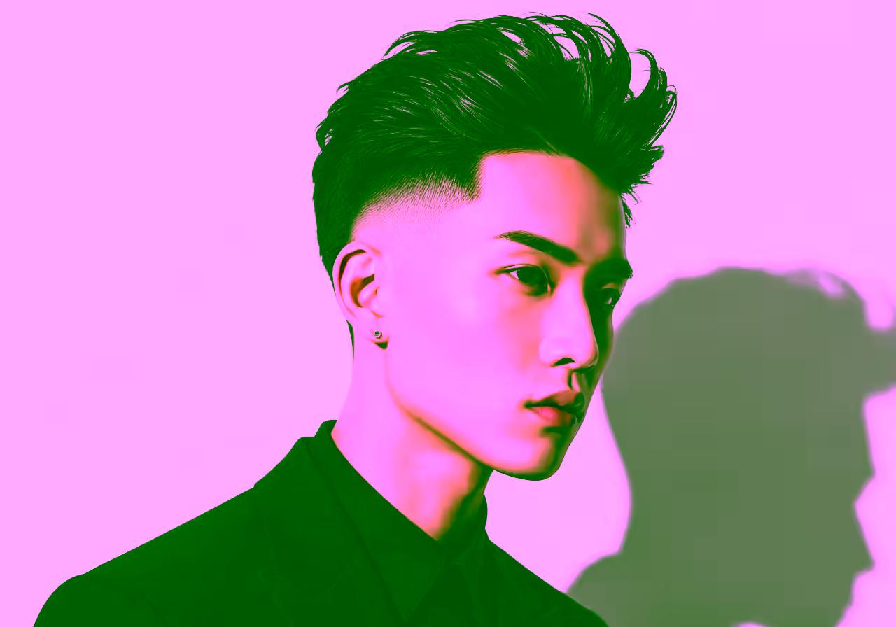Burst Fade Two Block hairstyle for men 2026 — two-block haircut variation, best for round, heart faces + thick hair, modern barbering by Master Stylist Jessica Hamilton