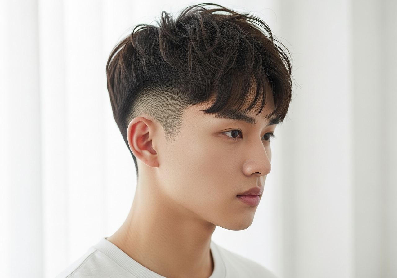 Wavy Two Block Hairstyle 2026 - Natural Wavy Two Block Haircut