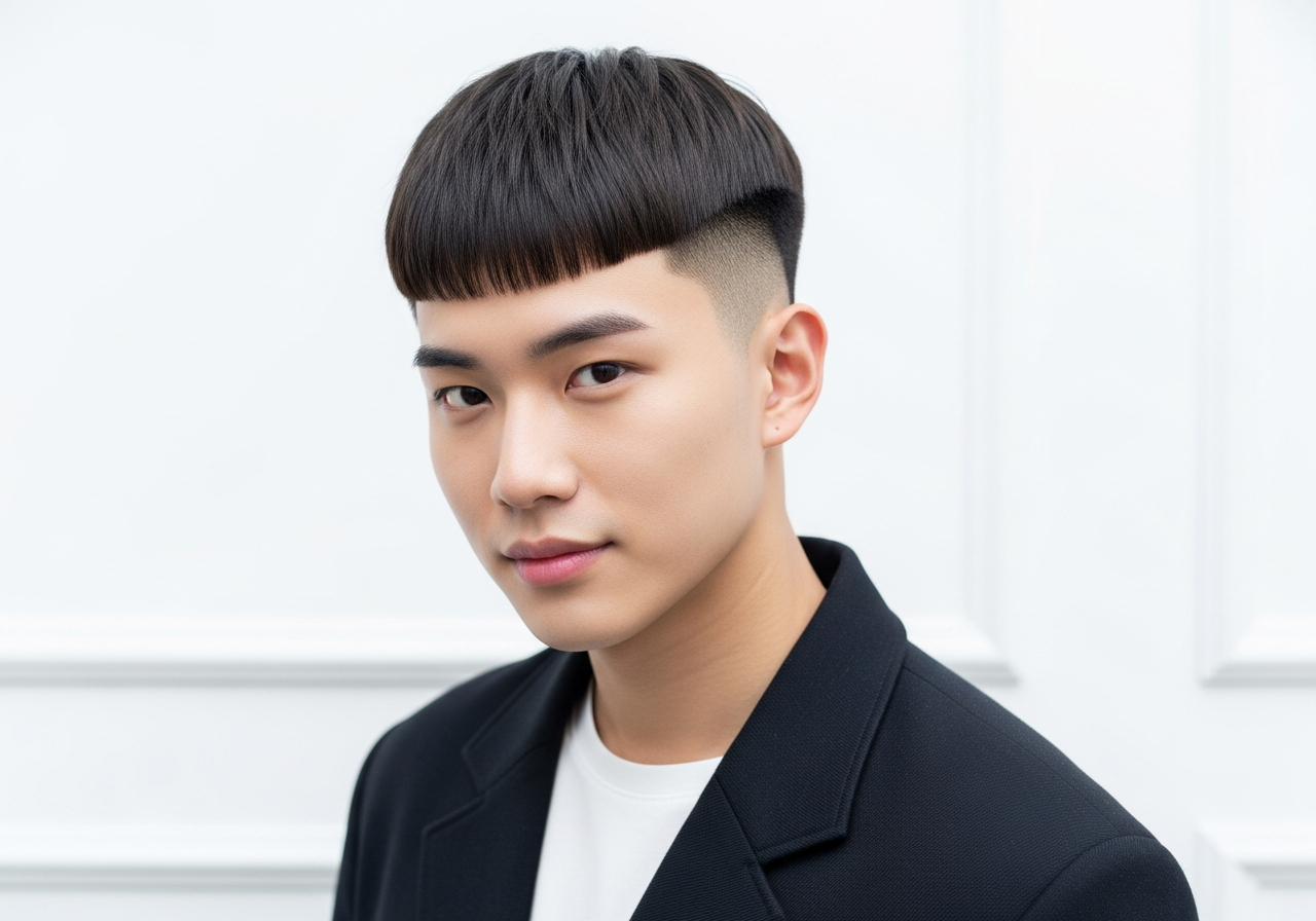 Two Block Bowl Cut 2026 - Rounded Bowl Two Block Hairstyle