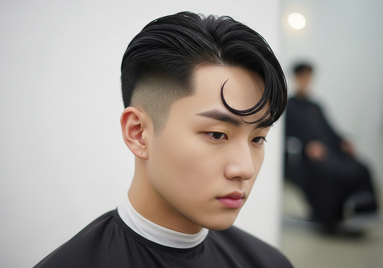 Two Block Comma Hair 2026 - Forward Comma Fringe Two Block Hairstyle