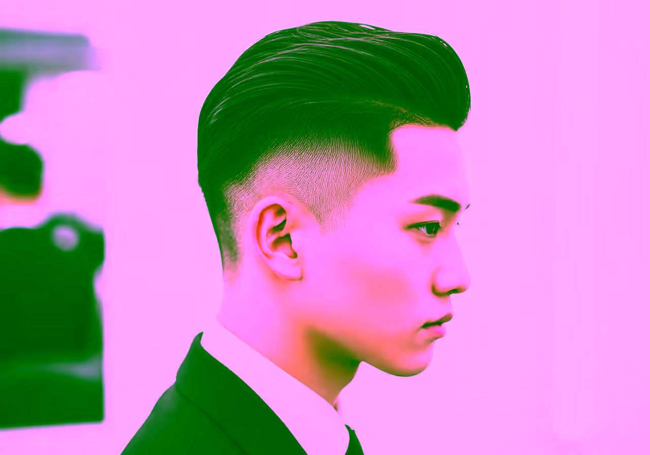 Two Block Slick Back hairstyle for men 2026 — two-block haircut variation, best for heart, oval faces + straight hair, modern barbering by Master Stylist Jessica Hamilton