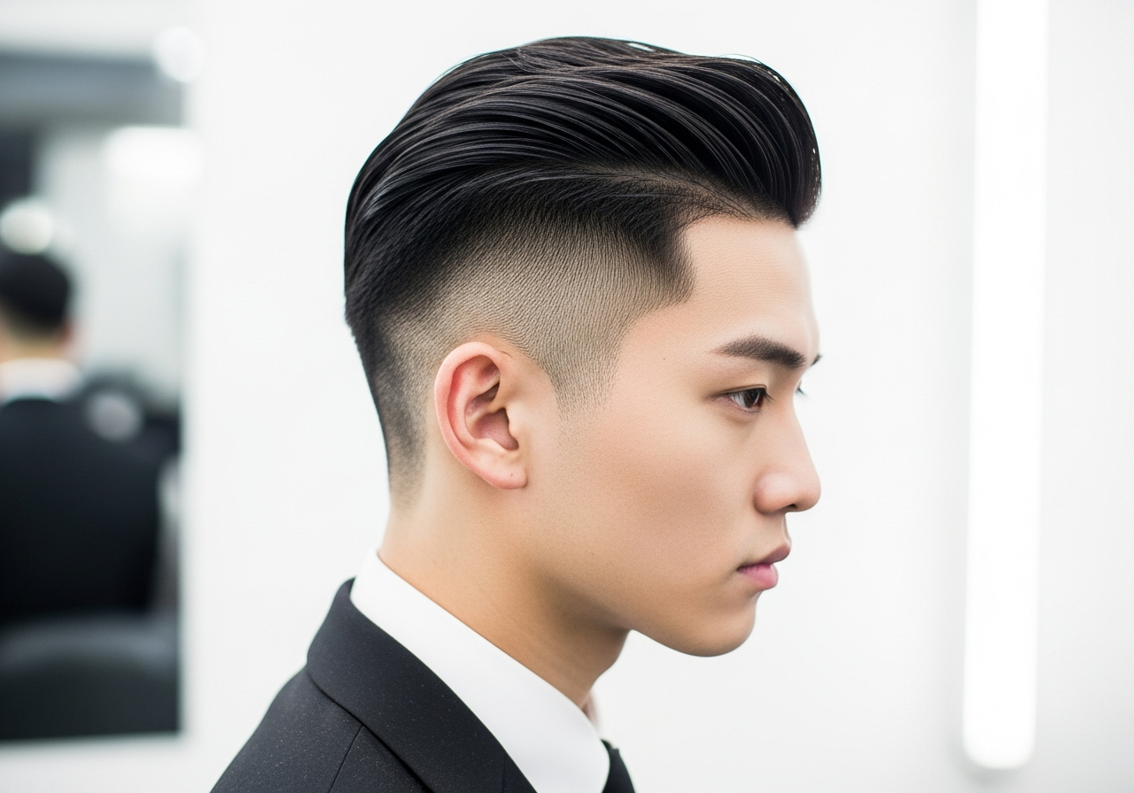 Two Block Asian Hairstyle 2026 - Classic Asian Two Block Haircut