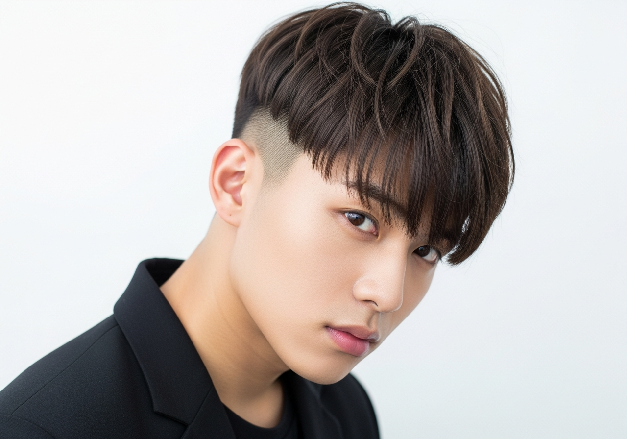 Two Block with Bangs 2026 - Forward Bangs Two Block Hairstyle