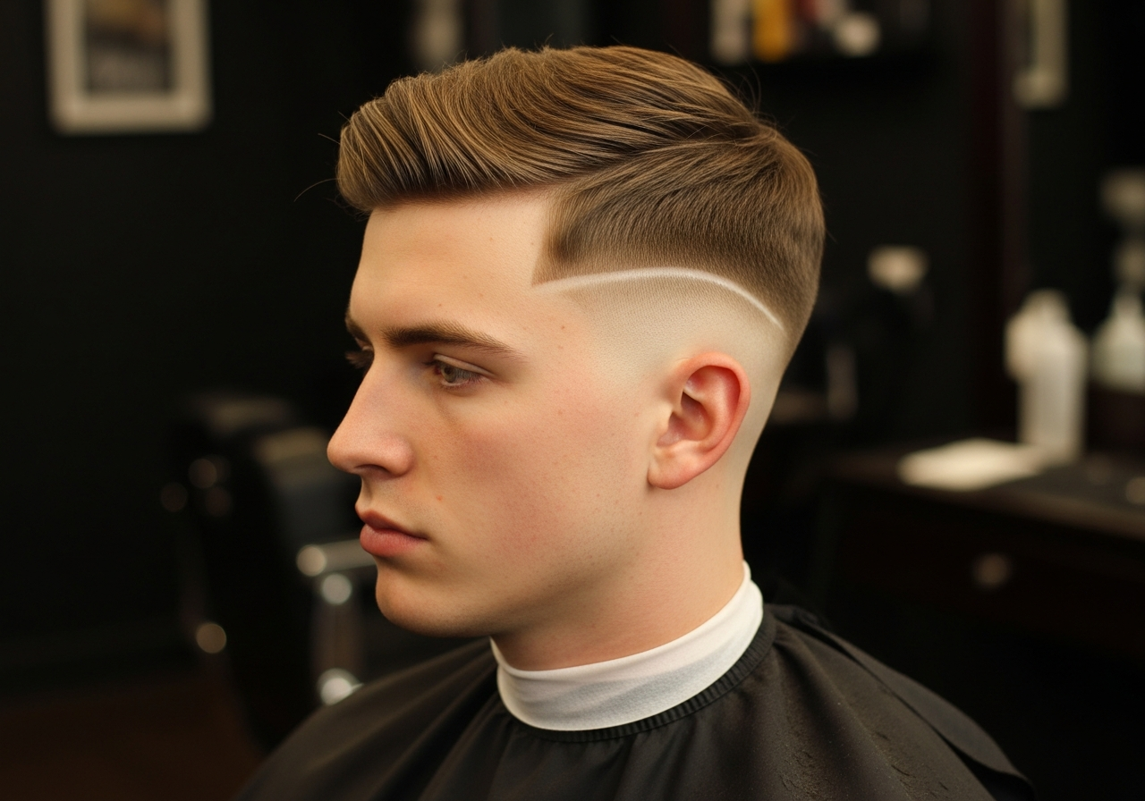 Men's Mid Undercut Fade 2026 - Balanced mid fade with strong contrast undercut top