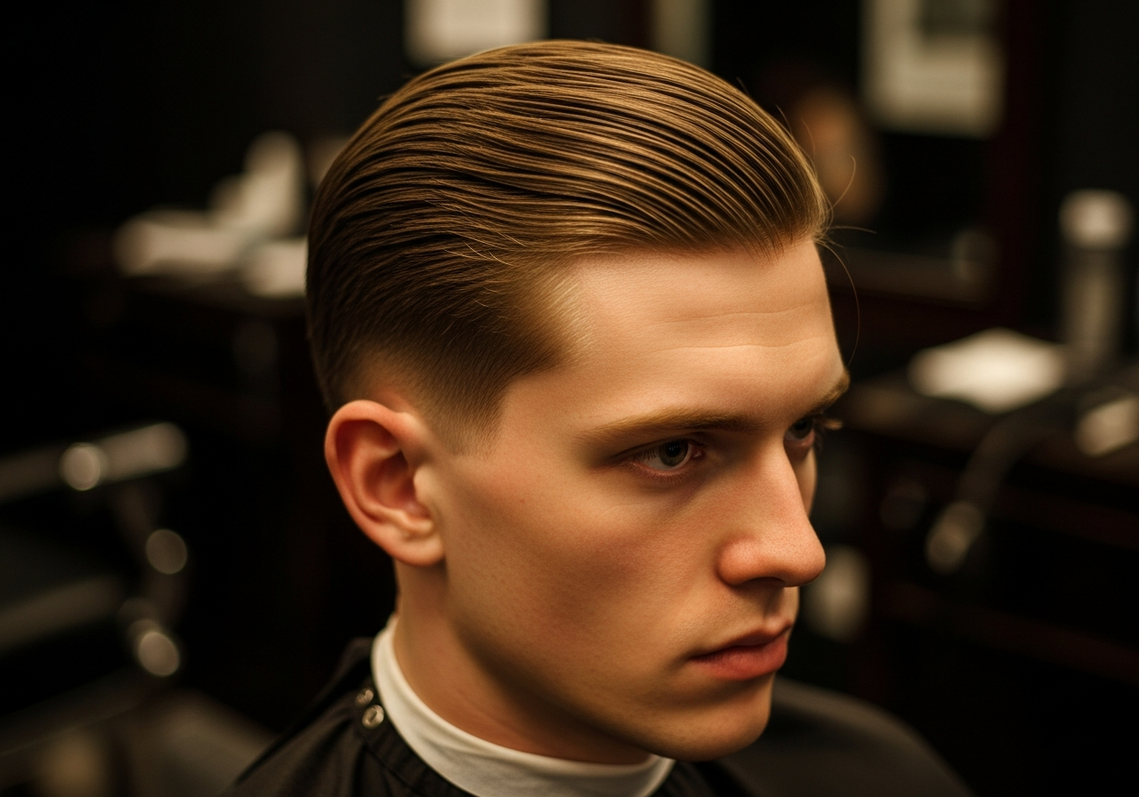 Men's Straight Hair Undercut 2026 - Sleek smooth straight top with precise undercut sides