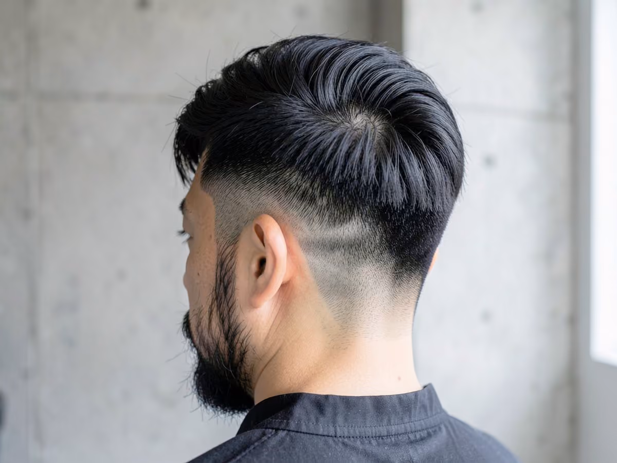 Man with an asian undercut