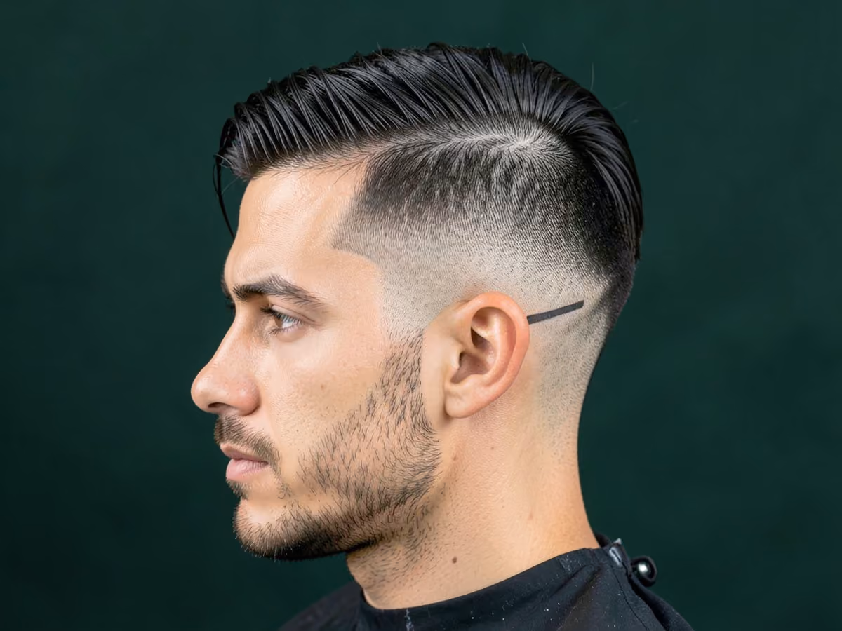 Man with a brushed back undercut