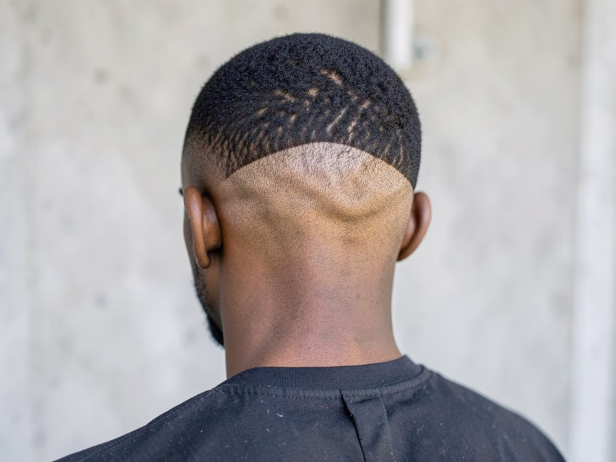 Man with a burst fade undercut