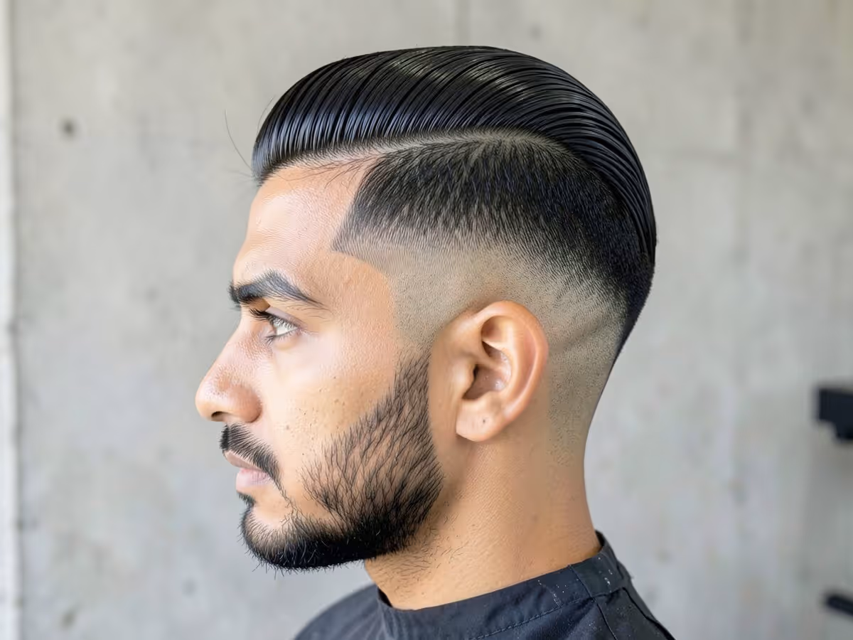 Man with a classic slicked-back undercut