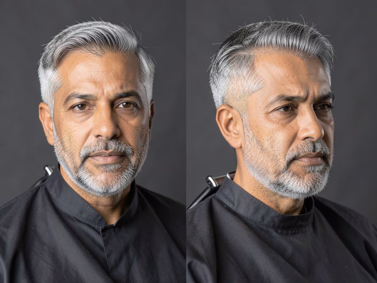Man with a hidden undercut