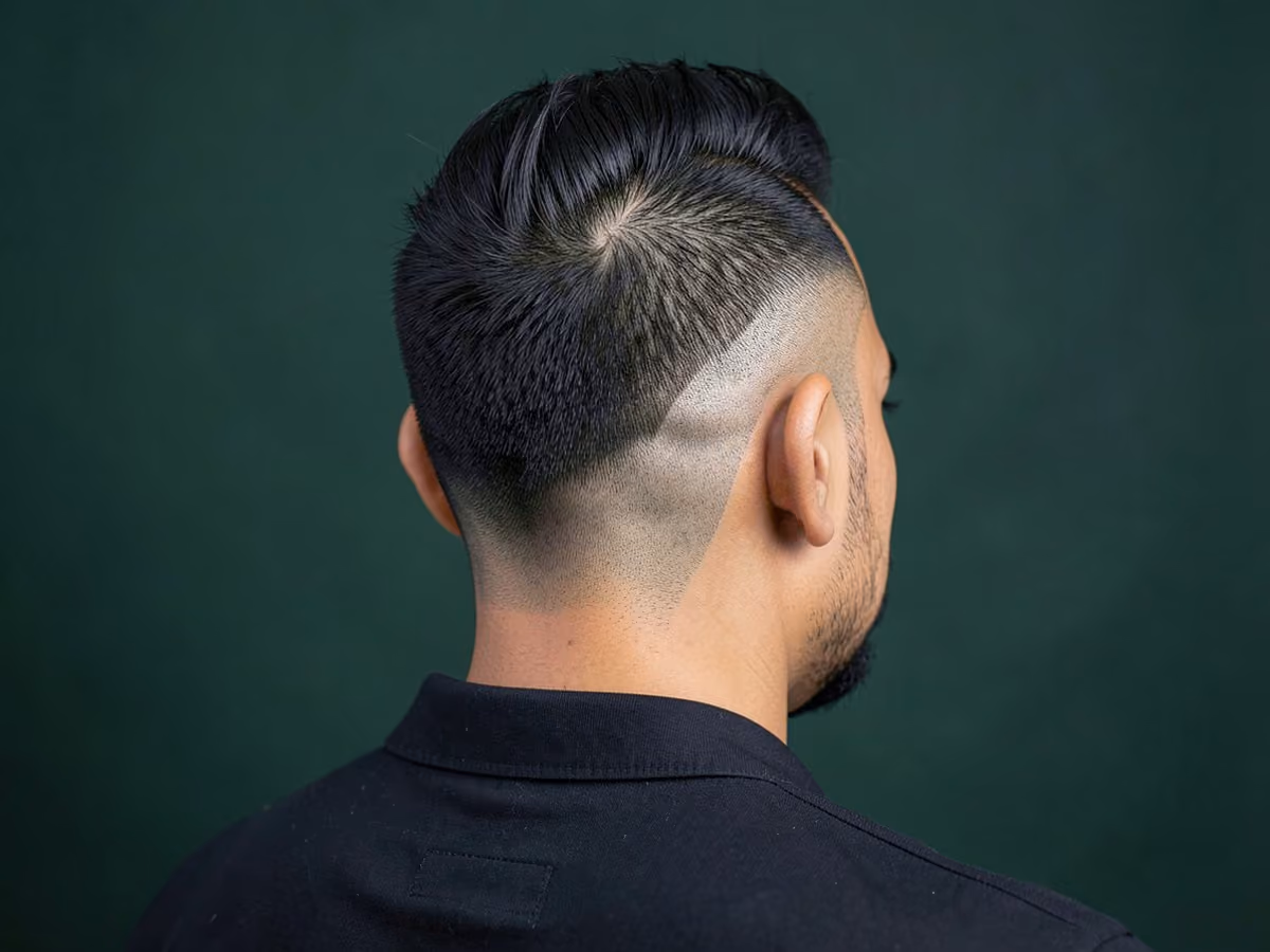Man with a mohawk undercut
