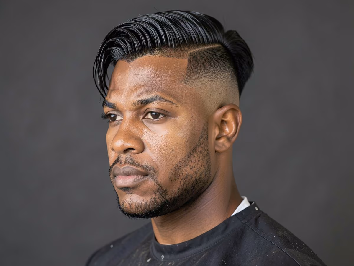 Man with a rockabilly undercut