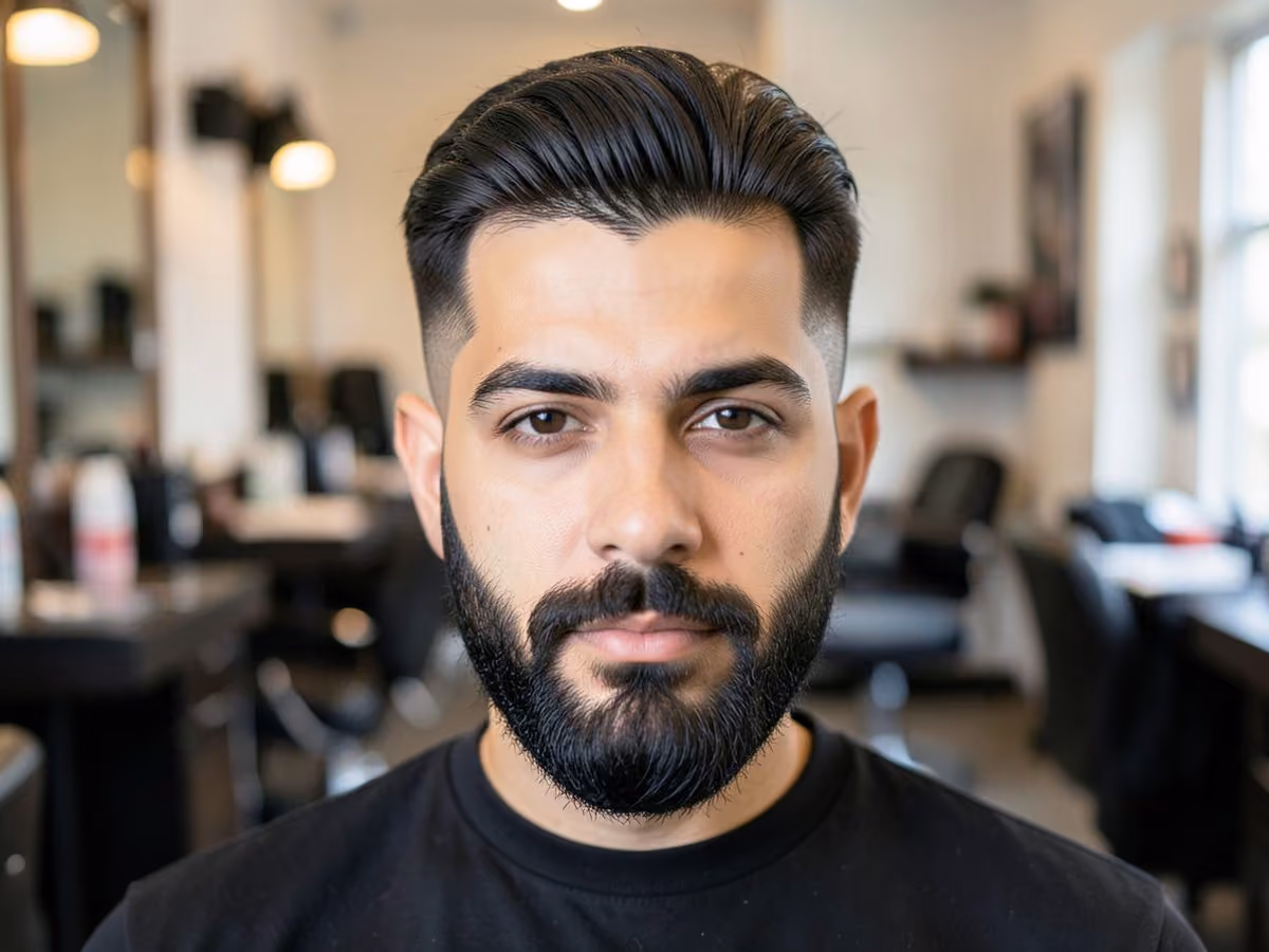 Man with a short disconnected undercut