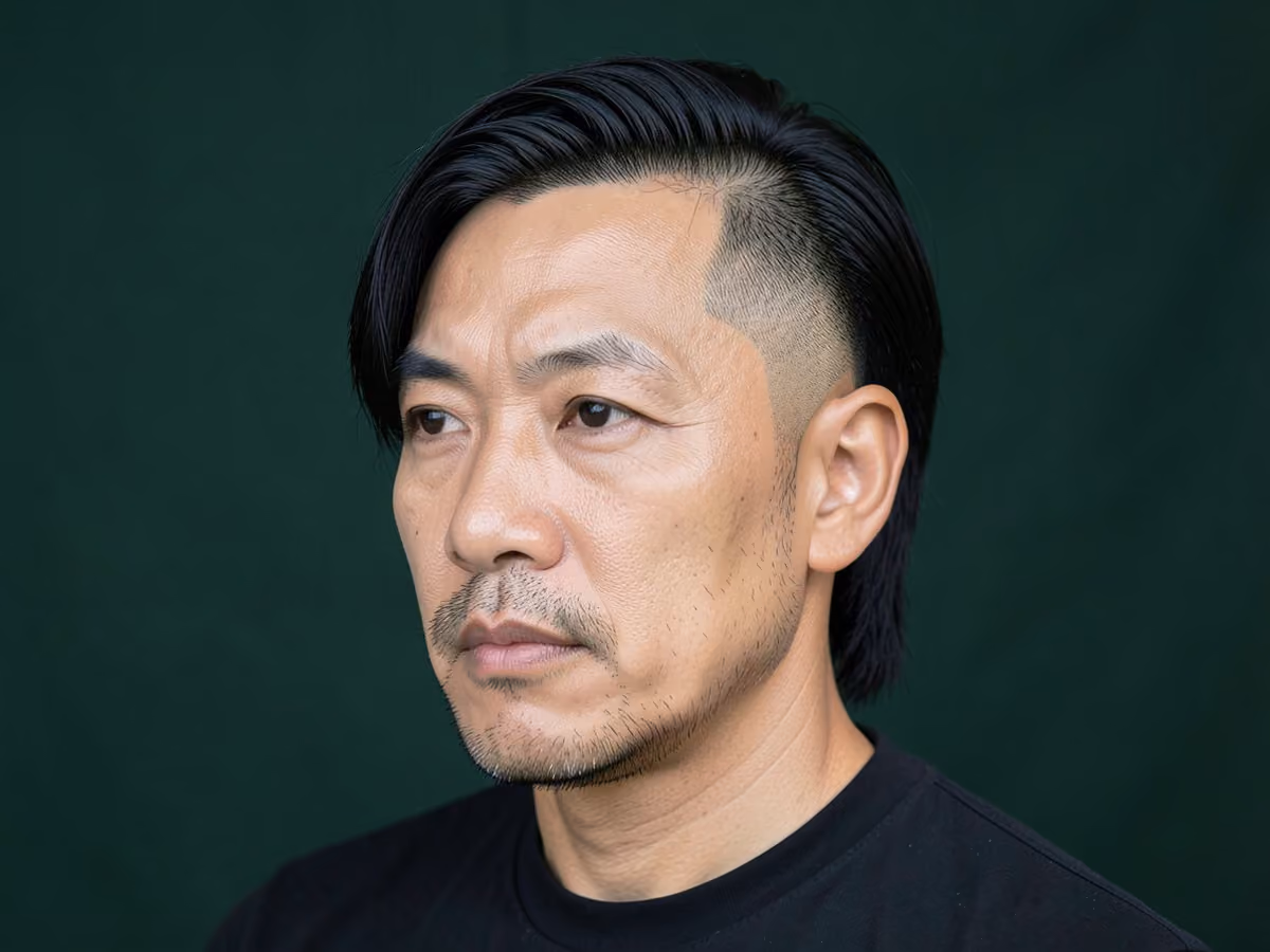 Man with a shoulder-length undercut